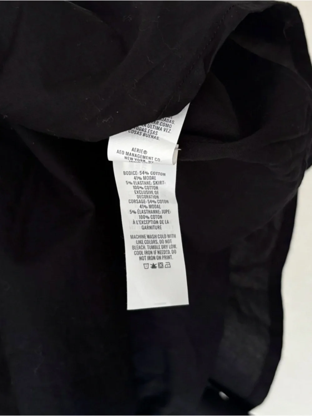 NWT aerie Strapless At The Barre Mini Dress in Black - Picture 8 of 8